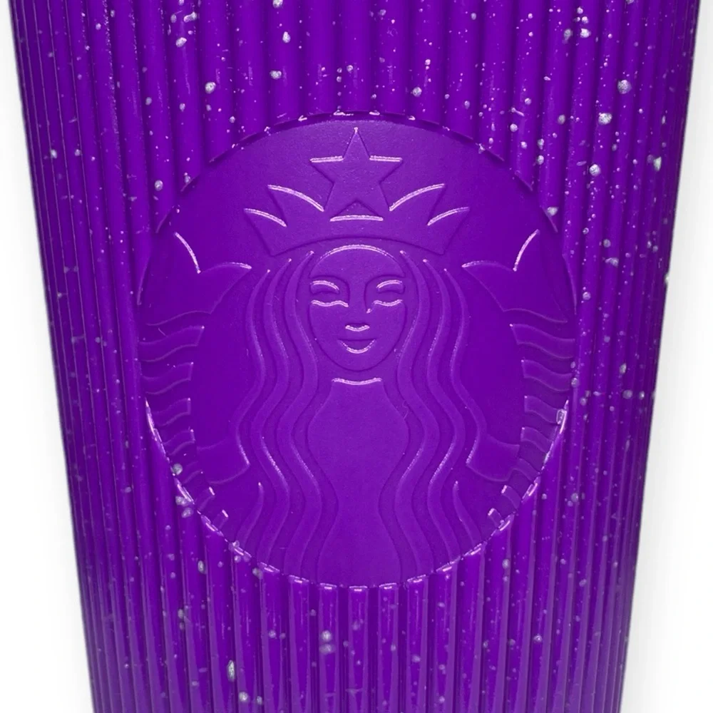 Starbucks Tumbler + Keychain 2024 Fall Halloween Pleated Glow in Dark 16oz Cup